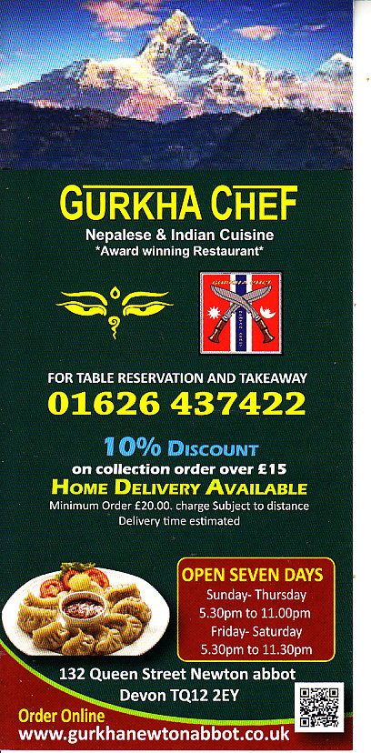 gurkha chef Newton Abbot