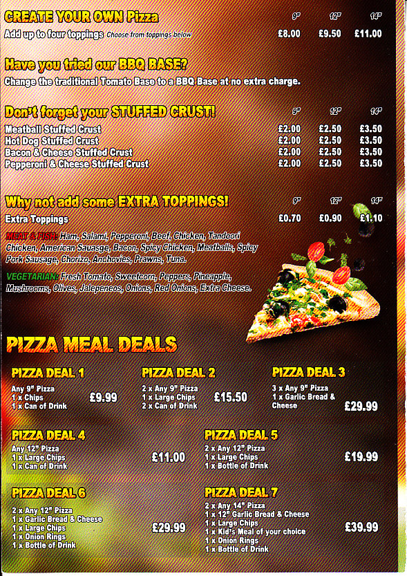 menu of BBQ Kebab Teignmouth