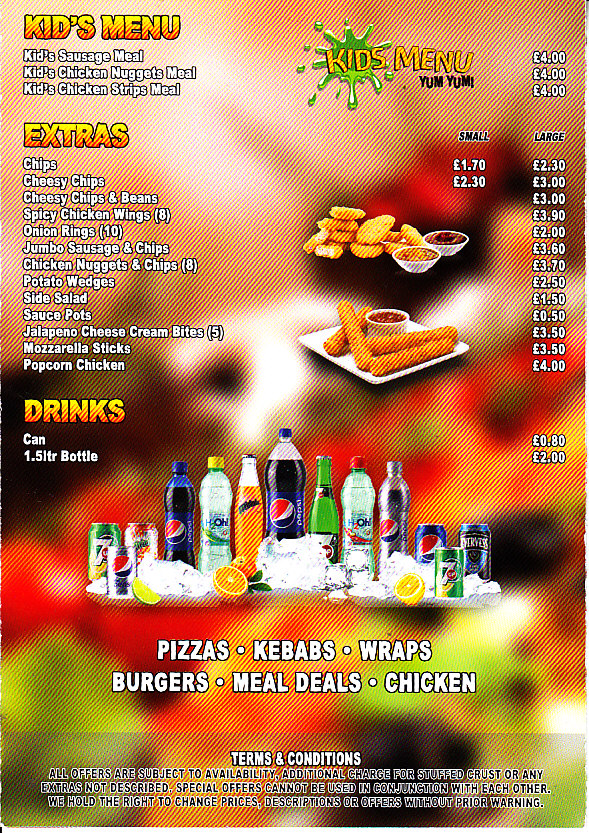 menu of BBQ Kebab Teignmouth