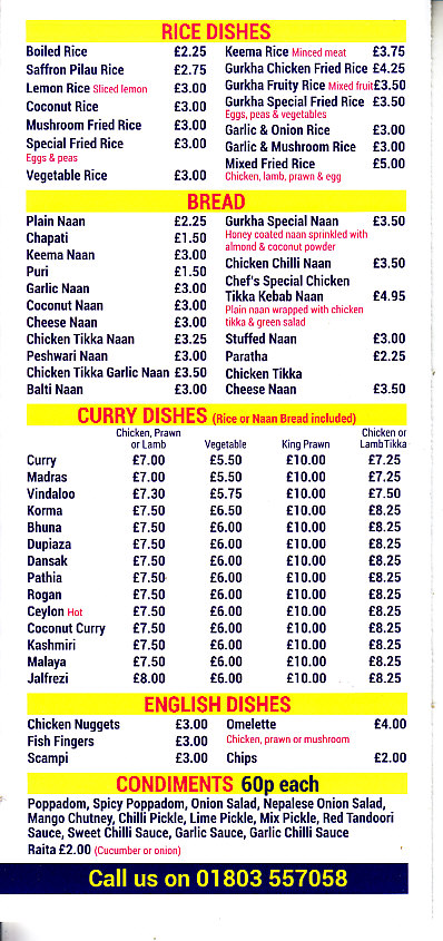 Dining Nepal Paignton